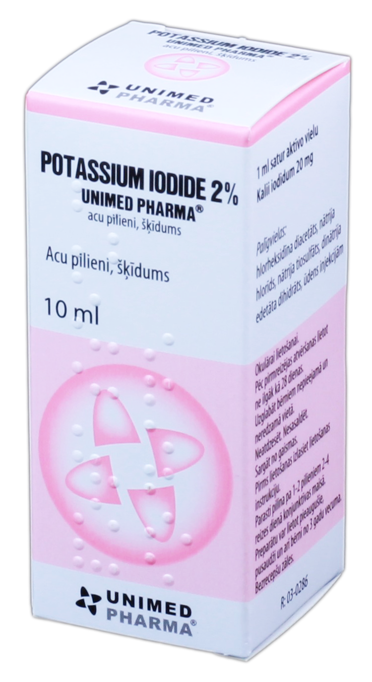 POTASSIUM IODIDE 2 % капли для глаз, 10 мл | Mēness aptieka