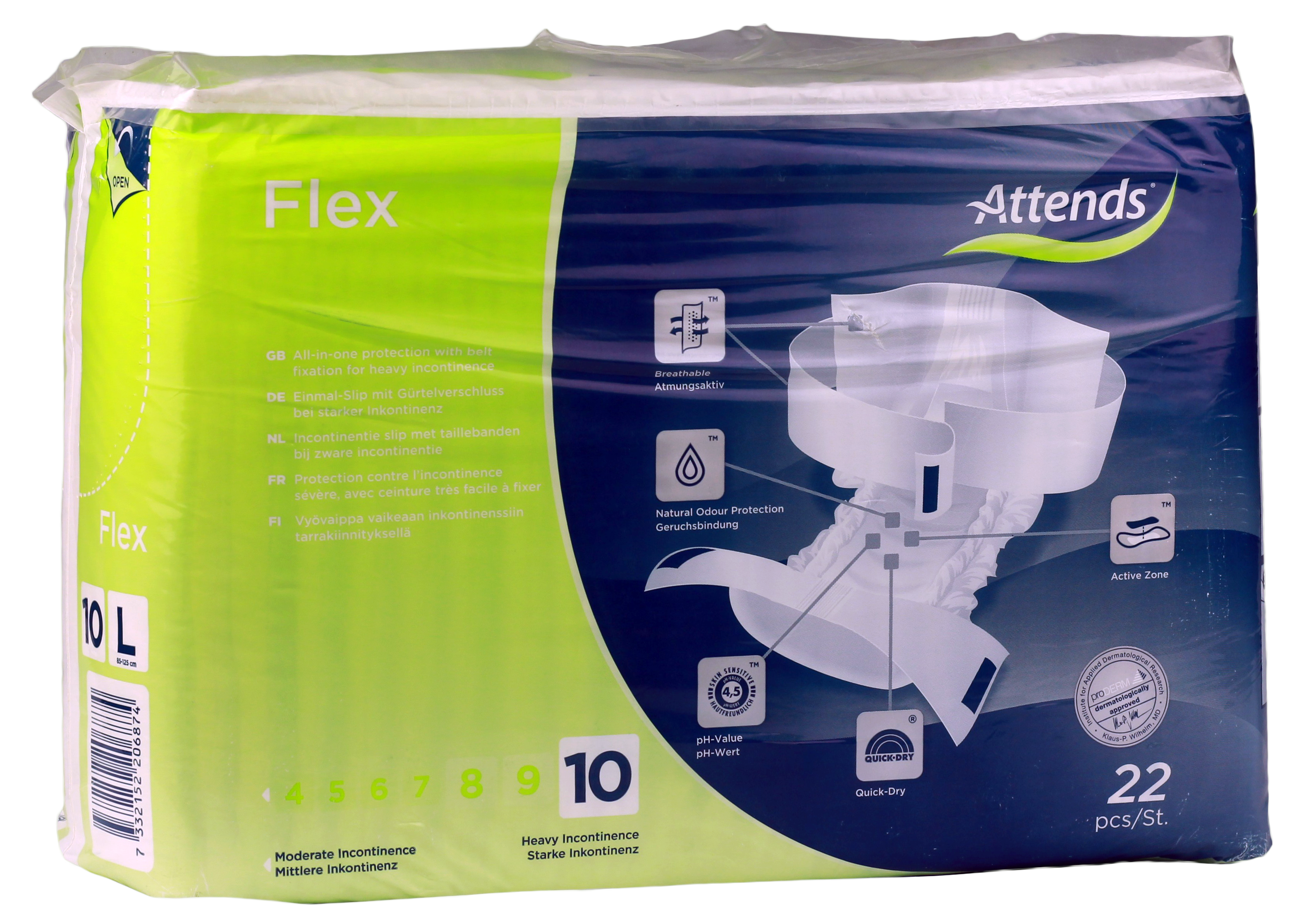 ATTENDS Flex L/10 diapers, 22 pcs.