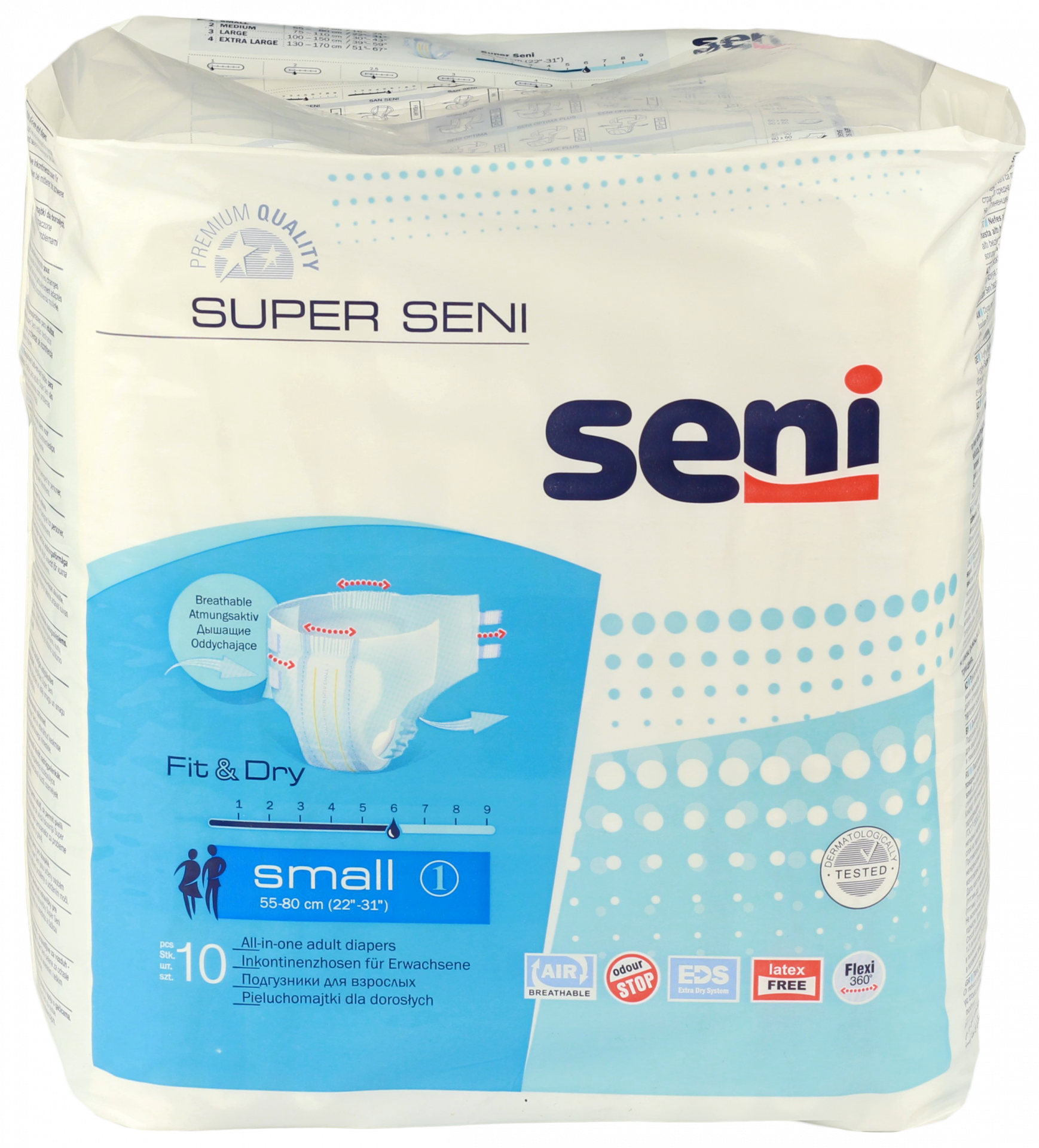 Seni Breathable Adult Diapers - Medium (30 Pieces) 