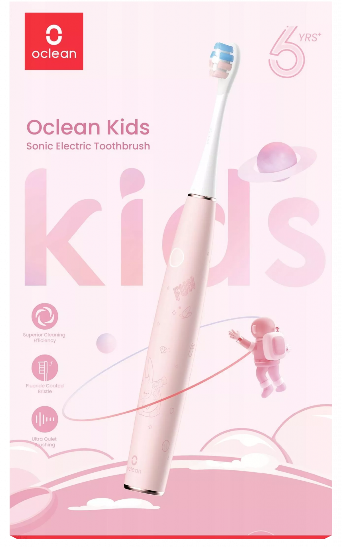 OCLEAN Electric Kids Pink electric toothbrush, 1 pcs.