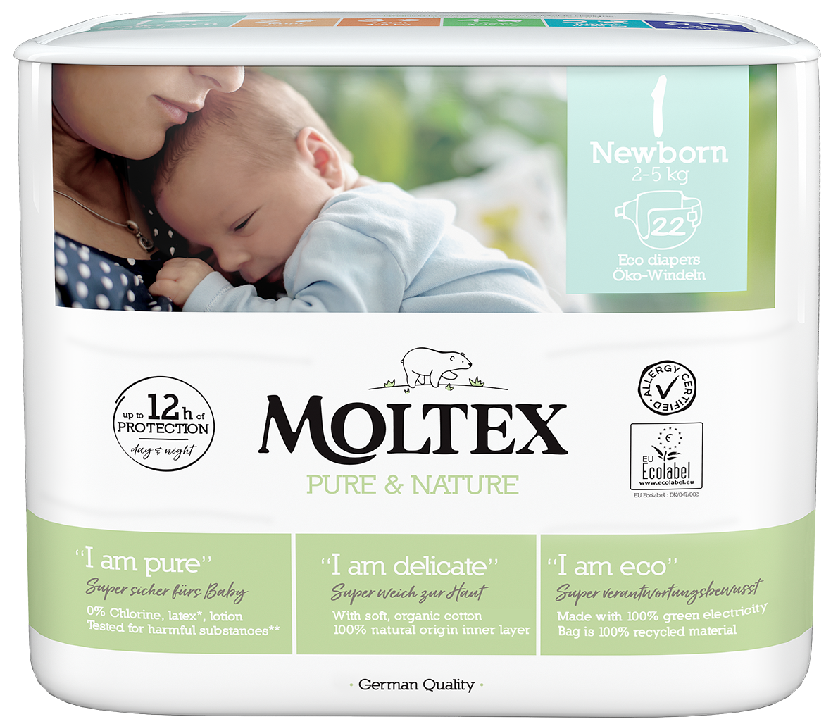 MOLTEX Eco Pure & Nature 5 Junior (11-25 kg) diapers, 25 pcs.