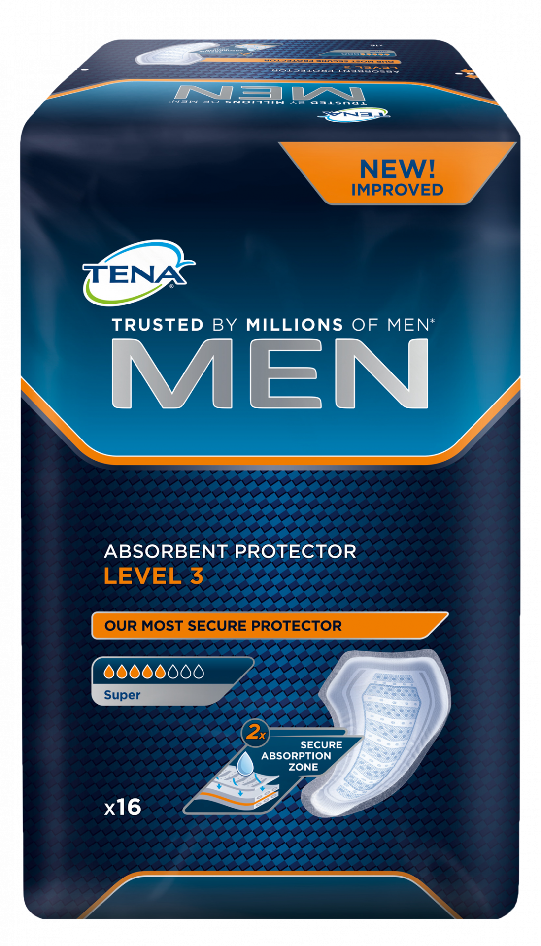 TENA Men Super Level 3 urological pads, 16 pcs.