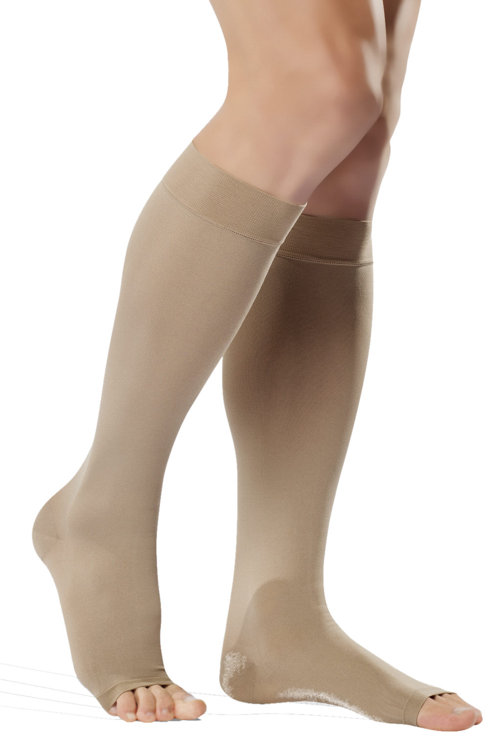 TONUS ELAST 0408 LUX, 2 ccl.,2 height, 3 size, black compression knee-high  socks, 1 pair