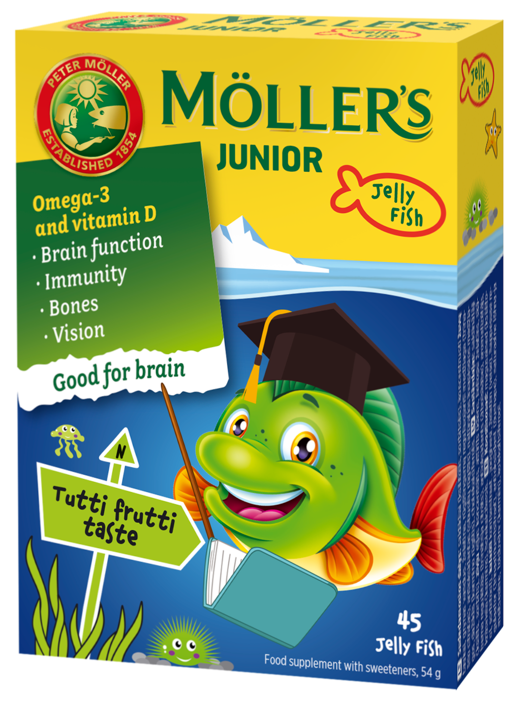 Möller's Omega-3 Jello Fishes Tutti Frutti (Gelefisker fruktsmak