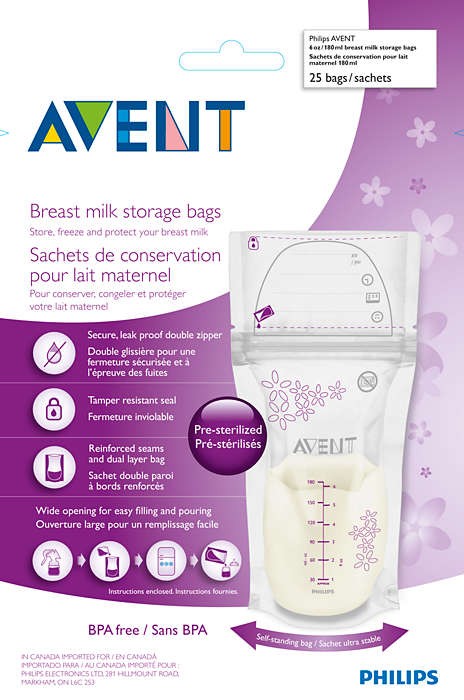 Avent hot sale freezer bags